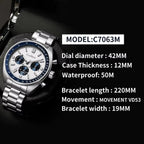 CADISEN C7063 Men's Chronograph Watch, lifestyle shot