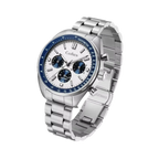 CADISEN C7063 Men's Chronograph Watch with white dial, angled view