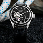 CADISEN C8102 Men's Automatic Skeleton Watch - Leather, caseback view