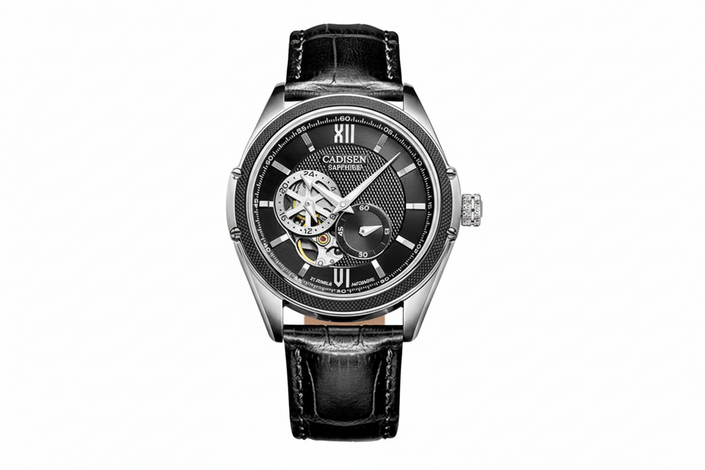 CADISEN C8102 Skeleton Dial Automatic Watch Front View