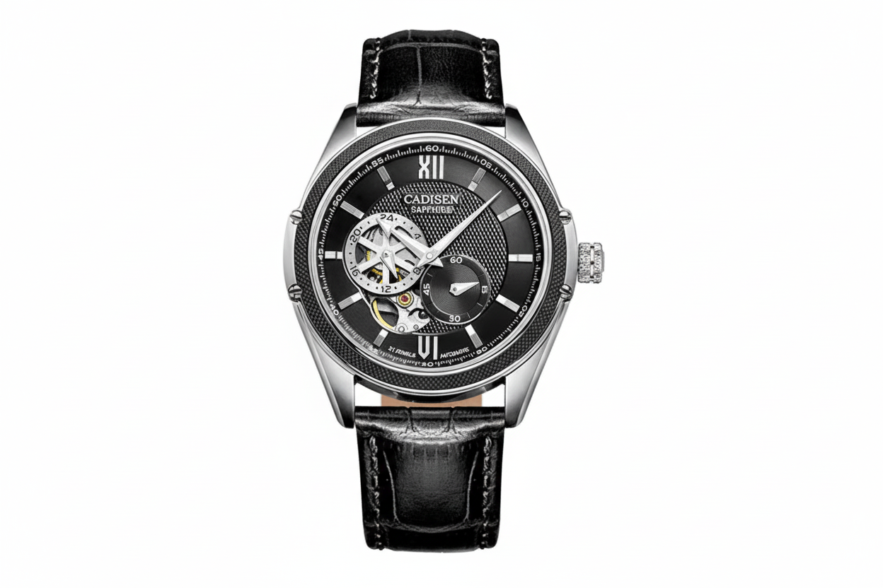 CADISEN C8102 Men's Automatic Skeleton Watch - Leather