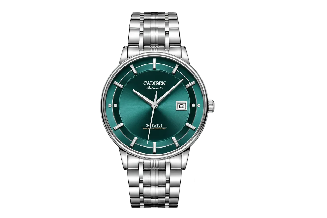 CADISEN C8175 Automatic Ultra-Thin Mechanical Watch with green dial
