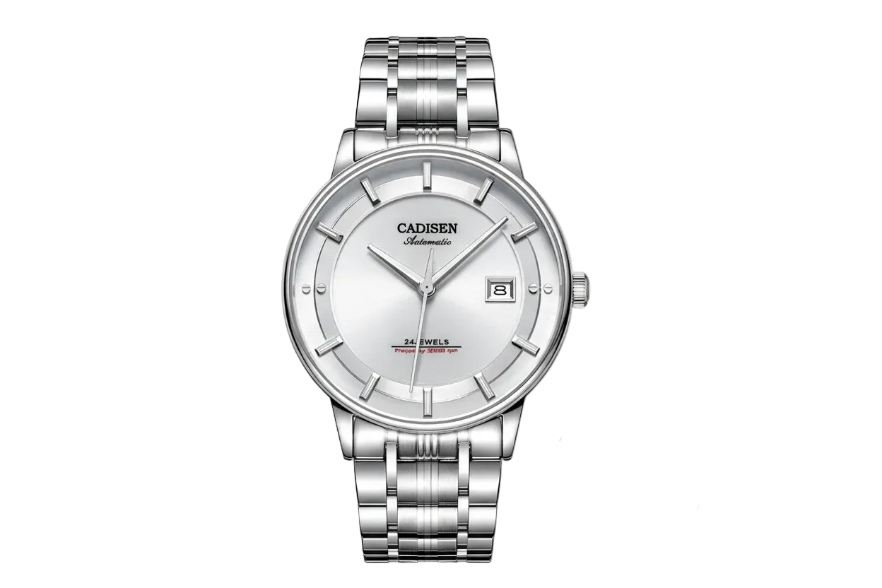 CADISEN C8175 Automatic Ultra-Thin Mechanical Watch with white dial, lifestyle shot