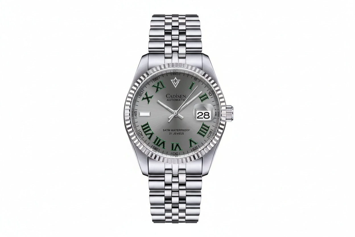 CADISEN C8211M 38MM Oyster Perpetual with silver dial