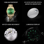 CADISEN C8214 DD40 Oyster Perpetual Menâ€™s Watch