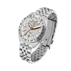 CADISEN C8231 Automatic Meteorite Dial with silver dial, angled view