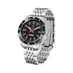 CADISEN C8237M Automatic NH35A with black dial, detail view