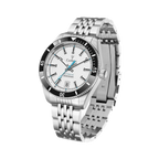 CADISEN C8237M Automatic NH35A with white dial, angled view