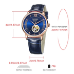 CADISEN 90S5 Automatic Watch 9.5Mm Ultra-Thin Dial 40MM Hollowed-Out - Leather, shown on wrist