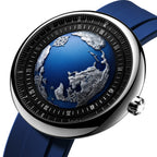 CIGA Design Blue Planet Atlantic Automatic Watch – angled view of the Atlantic Ocean relief dial