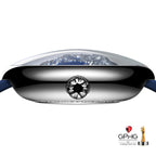 CIGA Design Blue Planet GPHG-Winning Automatic Watch – side profile with domed sapphire crystal and crown
