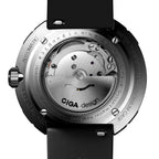 CIGA Design Everest China 65th Anniversary Automaton Titanium Watch – engraved caseback showing the automatic movement