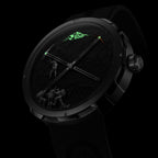 CIGA Design Everest China 65th Anniversary Automaton Titanium Watch – luminous relief and hands glowing in the dark