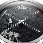 CIGA Design Everest China 65th Anniversary Automaton Titanium Watch – macro of the climbers and 65th anniversary relief