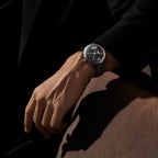 CIGA Design Everest China 65th Anniversary Automaton Titanium Watch – worn on the wrist, seated