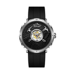 CIGA Design Everest Summit Central Tourbillon Titanium Watch – front view of the central tourbillon and Everest bedrock dial