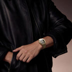 CIGA Design Hunter Vintage Skeleton Automatic Watch – Sand Gold worn on the wrist