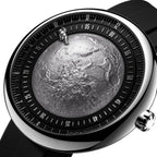 CIGA Design Moon Walker Titanium Automatic Watch – angled view of the lunar dial