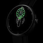 CIGA Design Time Cipher Wandering Hour Automatic Watch – luminous wandering-hour disc in the dark