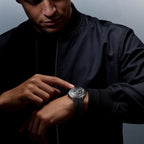 CIGA Design Vector Racing Skeleton Automatic Watch – worn on the wrist, checking the time