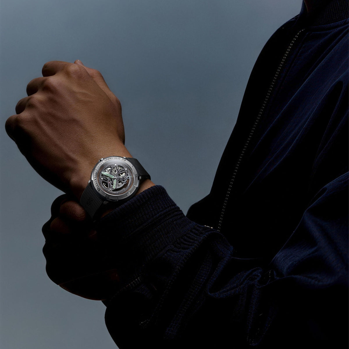 CIGA Design Vector Racing Skeleton Automatic Watch – worn on the wrist, lifestyle