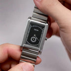 Ciloa Square Casual Simple with steel black dial