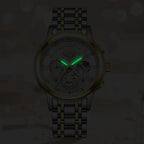 LIGE luxury watch luminous hand glow demonstration in low light