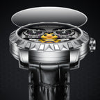 Lucky Harvey ZLS103-1 honey bee automatic watch side profile showing case and crown