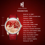 Lucky Harvey ZLS201-1 rabbit automatic watch parameters sheet with dimensions and movement details