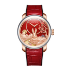 Lucky Harvey ZLS201-2 Craftmanship Rose Gold Red Rabbit Automatic Watch front