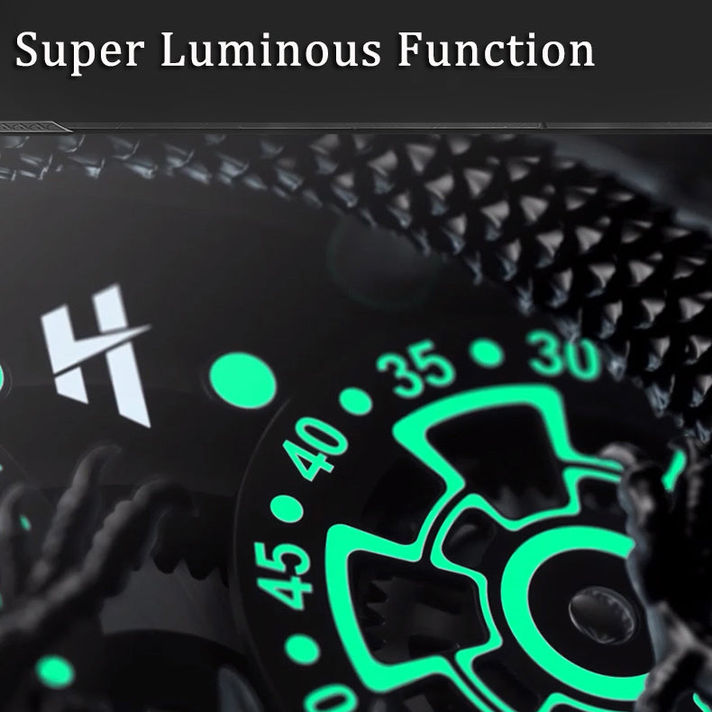 Lucky Harvey ZLS202-1 dragon automatic watch dial glowing green super luminous function in the dark