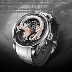 Lucky Harvey ZLS202-4 white dragon automatic watch with LH001 32-jewel movement description