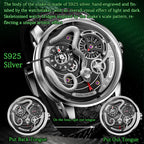 Lucky Harvey ZLS203-1 snake watch S925 silver tongue feature diagram showing put back and put out tongue
