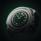 Lucky Harvey ZLS302-1 silver case green poker roulette automatic watch - lifestyle 2