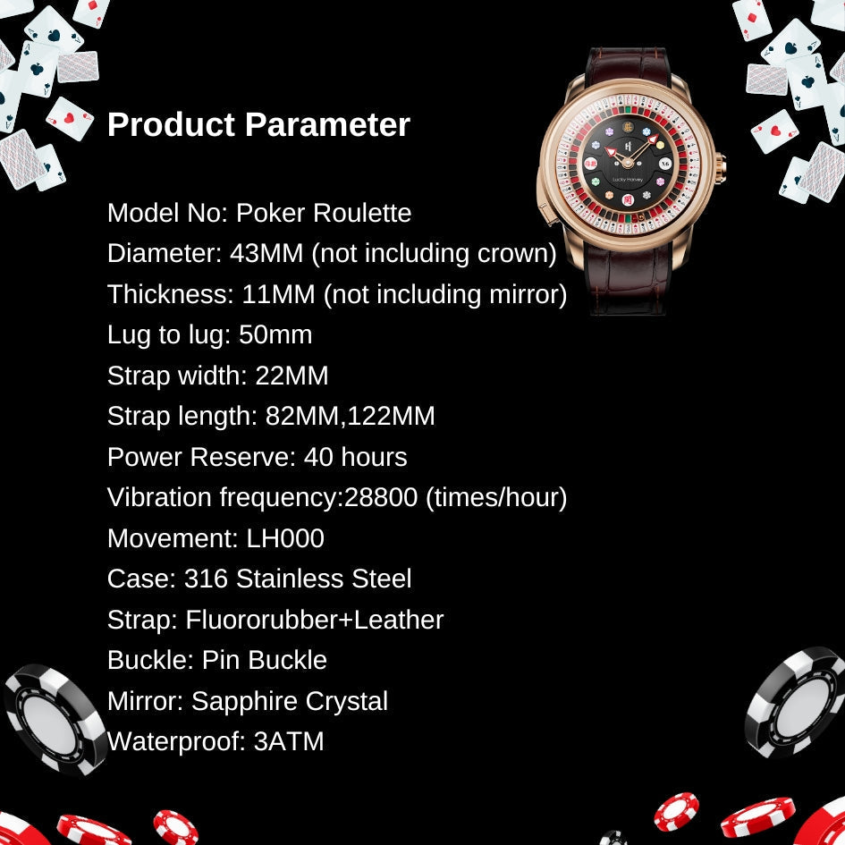 Lucky Harvey ZLS302-2 product parameter specifications including 43mm diameter, sapphire crystal and LH000 movement