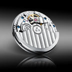 Lucky Harvey ZLS303-1 exposed automatic movement with striped rotor and balance wheel
