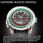 Lucky Harvey ZLS303-2 European Roulette automatic watch sapphire crystal dial with loss percent and bet area