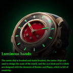 Lucky Harvey ZLS304-2 Sic Bo automatic watch glowing luminous hands and markers in the dark