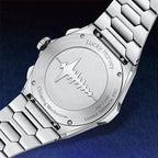 Lucky Harvey ZLS402-1 caseback with engraved sound wave chiming mechanism limited edition mark