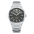 Lucky Harvey ZLS402-2 black hammer chiming automatic watch with dark dial, front view