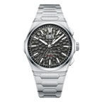 Lucky Harvey ZLS402-2 black hammer chiming automatic watch with dark dial, front view