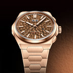Lucky Harvey ZLS402-3 rose gold watch side angle with crown and dial visible
