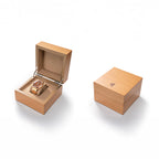Lucky Harvey ZLS402-3 watch in open wooden presentation box next to closed box