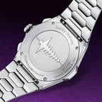 Lucky Harvey ZLS402-4 chiming watch caseback with engraved sound wave limited edition mark