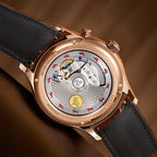 Lucky Harvey ZLS502-2 chiming horse automatic watch caseback with exposed movement and limited edition engraving