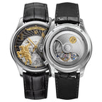 Lucky Harvey ZLS504-1 silver Genghis Khan horse rider eagle automaton chiming watch - front alt