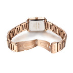 MEGIR 1079 women's watch rose-gold case back and folding clasp shown from the reverse