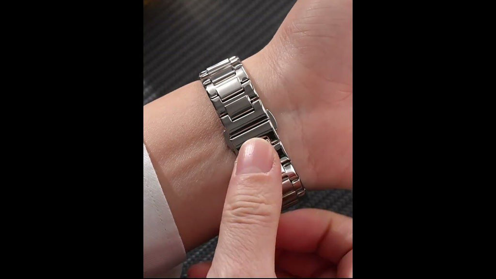 MEGIR 1084 women's watch product video thumbnail, steel bracelet clasp shown on the wrist