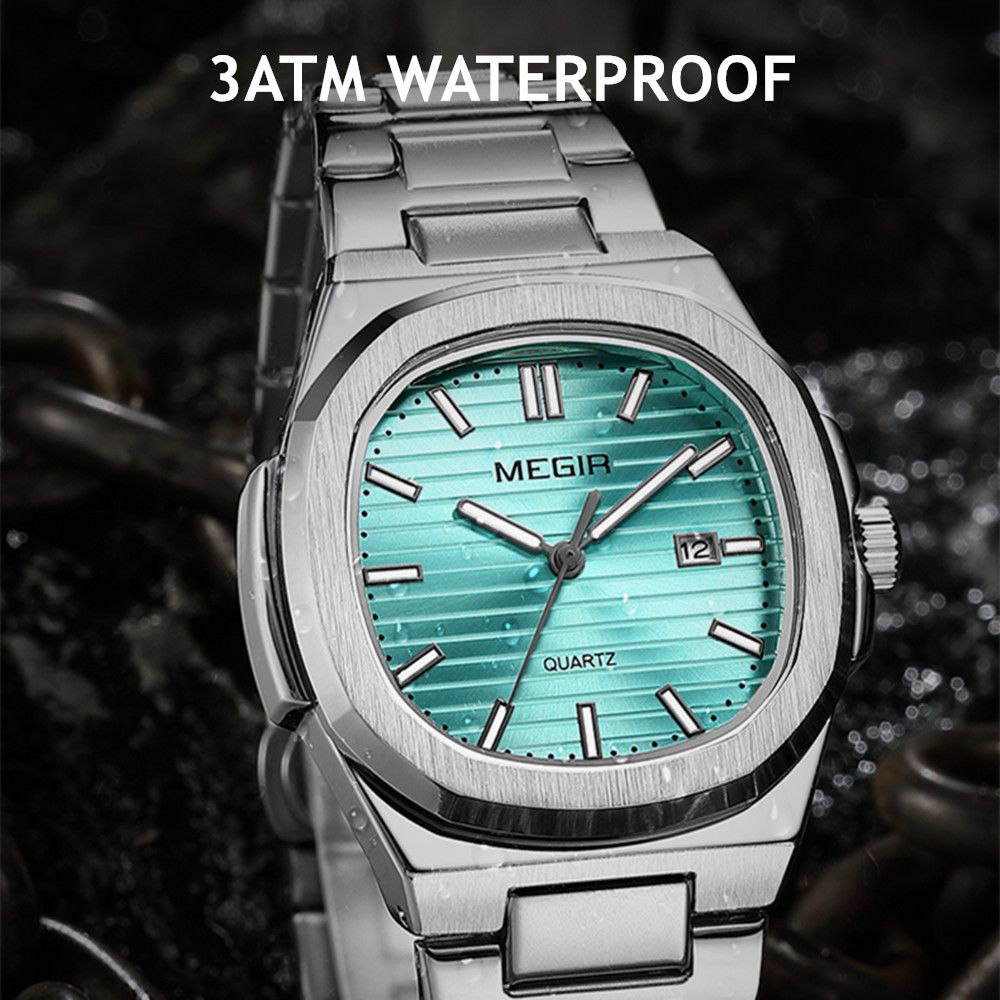 MEGIR 1084 women's watch water-resistance graphic noting protection from splashing water
