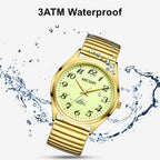 MEGIR 1088 unisex watch water-resistance graphic noting protection from splashing water